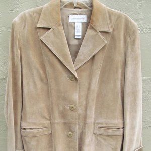Liz Claiborne Light Tan Suede Jacket sz XL NWOT